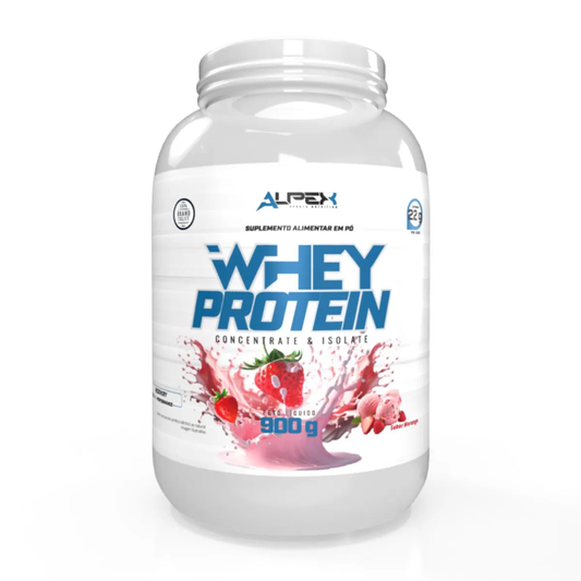 Whey Protein Concentrado e Isolado 900g Morango - Alpex Nutrition (PROMO!!)