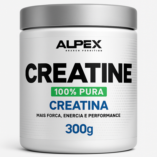 Creatina Monohidratada 100% Pura 300g - Mais Força, Energia e Performance - Alpex Sports Nutrition
